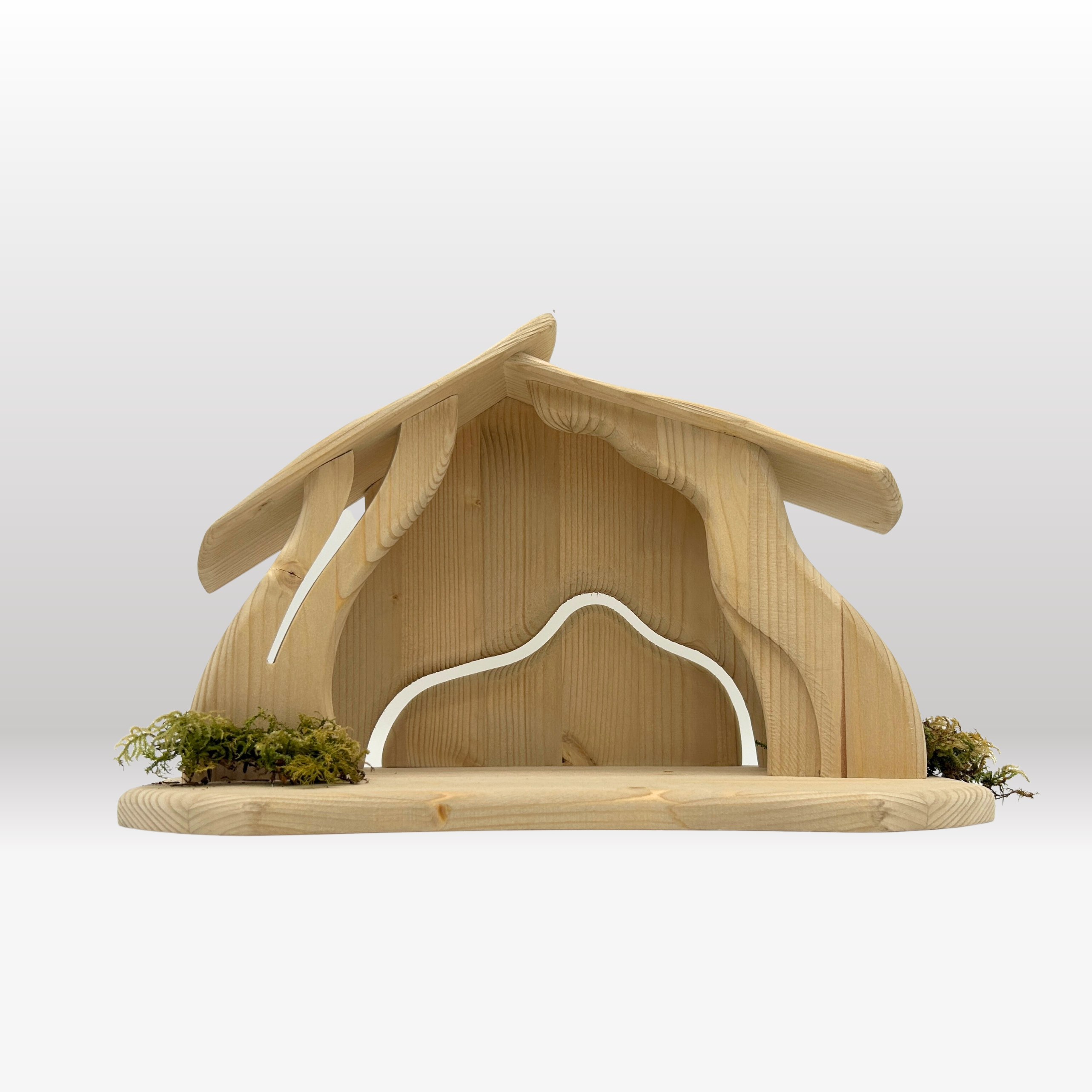 Heilige Familie 3er Set mit Stall "Heimatliebe" klein von Leonardo natur