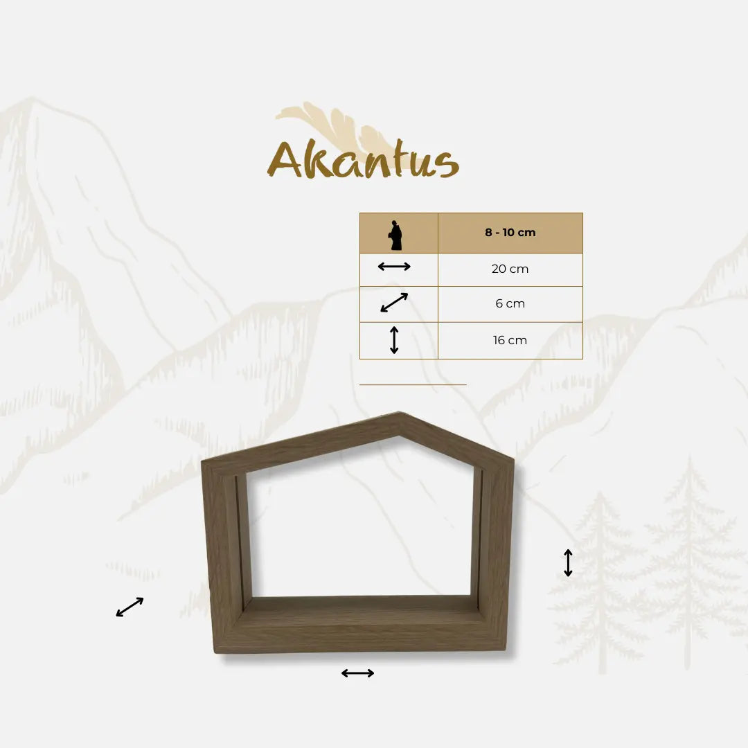 Familienhaus "Akantus Design" Eiche natur
Größentabelle