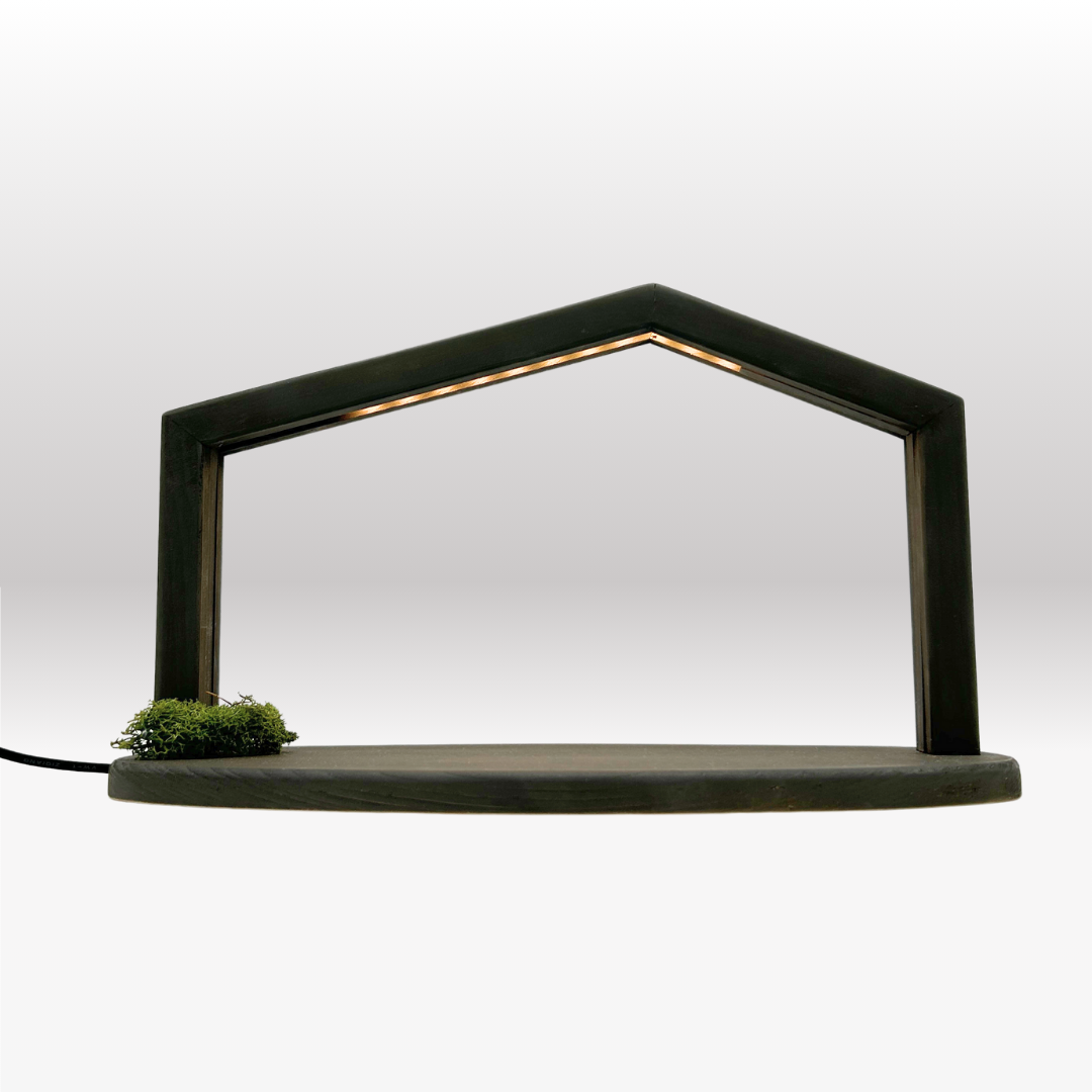 Krippenstall: "Akantus Design" grau