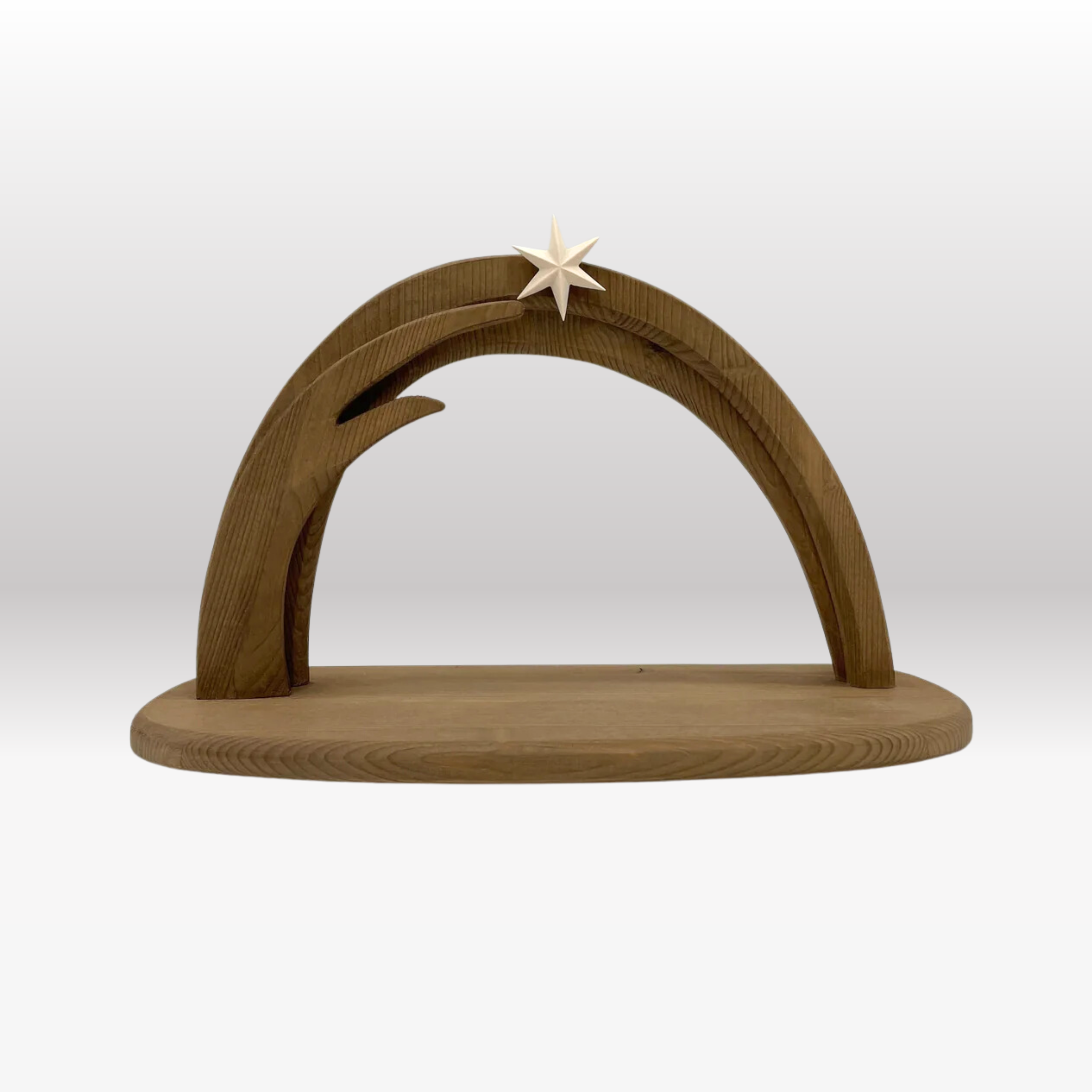 Krippenfiguren Set mit Moderner Stall 8 Figuren von Leonardo natur