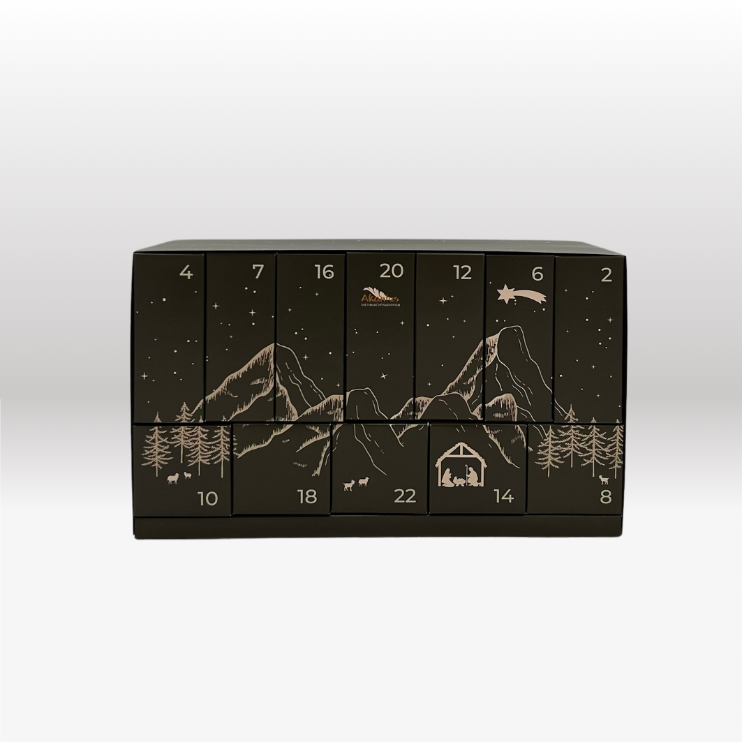 Adventskalender Nr. 2: von Akantus mit Stall "Akantus Design" natur