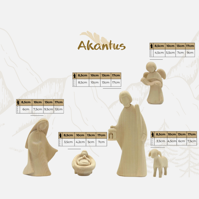 Heilige Familie 3er Set mit Stall Sternenschein mit Beleuchtung von Leonardo natur