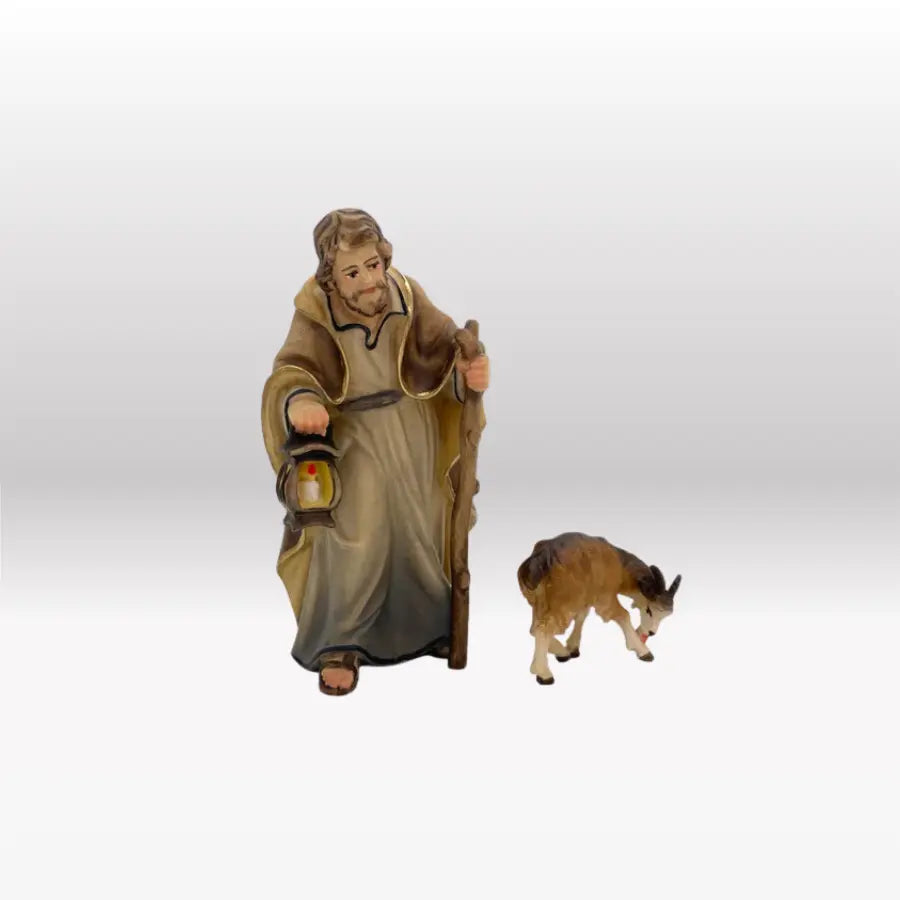 Ziege leckend von Heimatkrippe-4