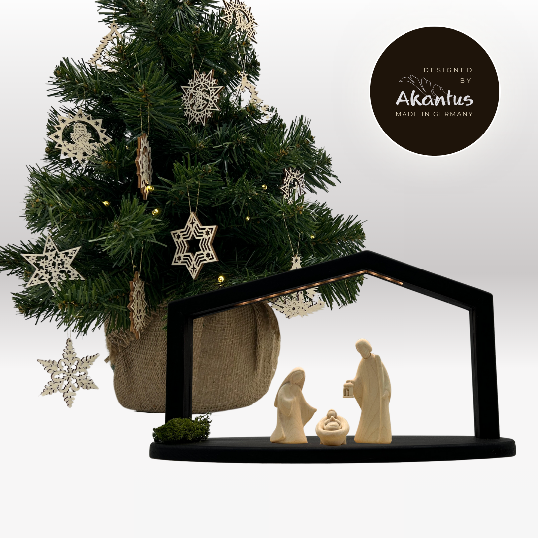 Adventskalender Nr. 3: Leonardo natur mit Stall "Akantus Design" black