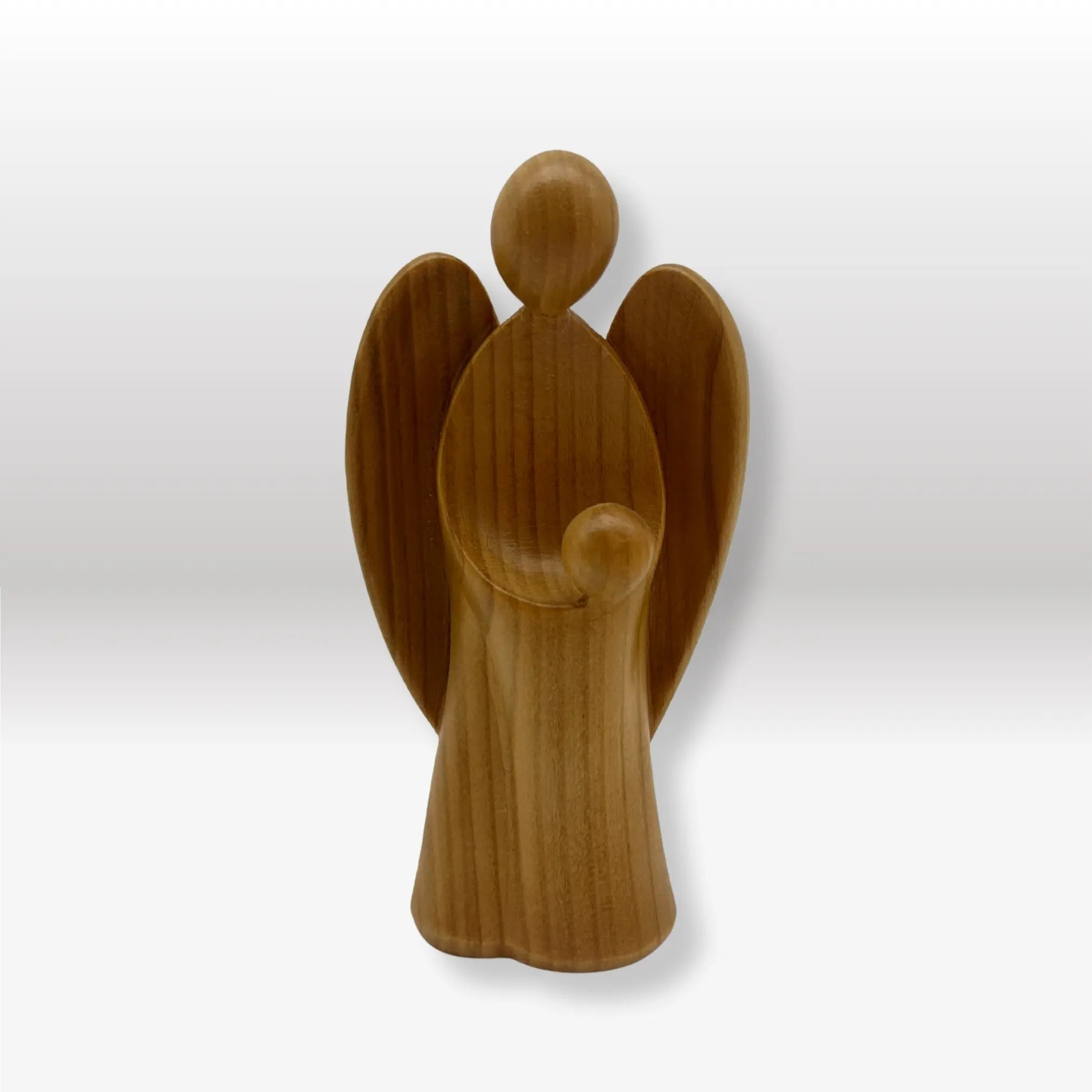 Schutzengel Modern Vertrauen Junge kirschholz