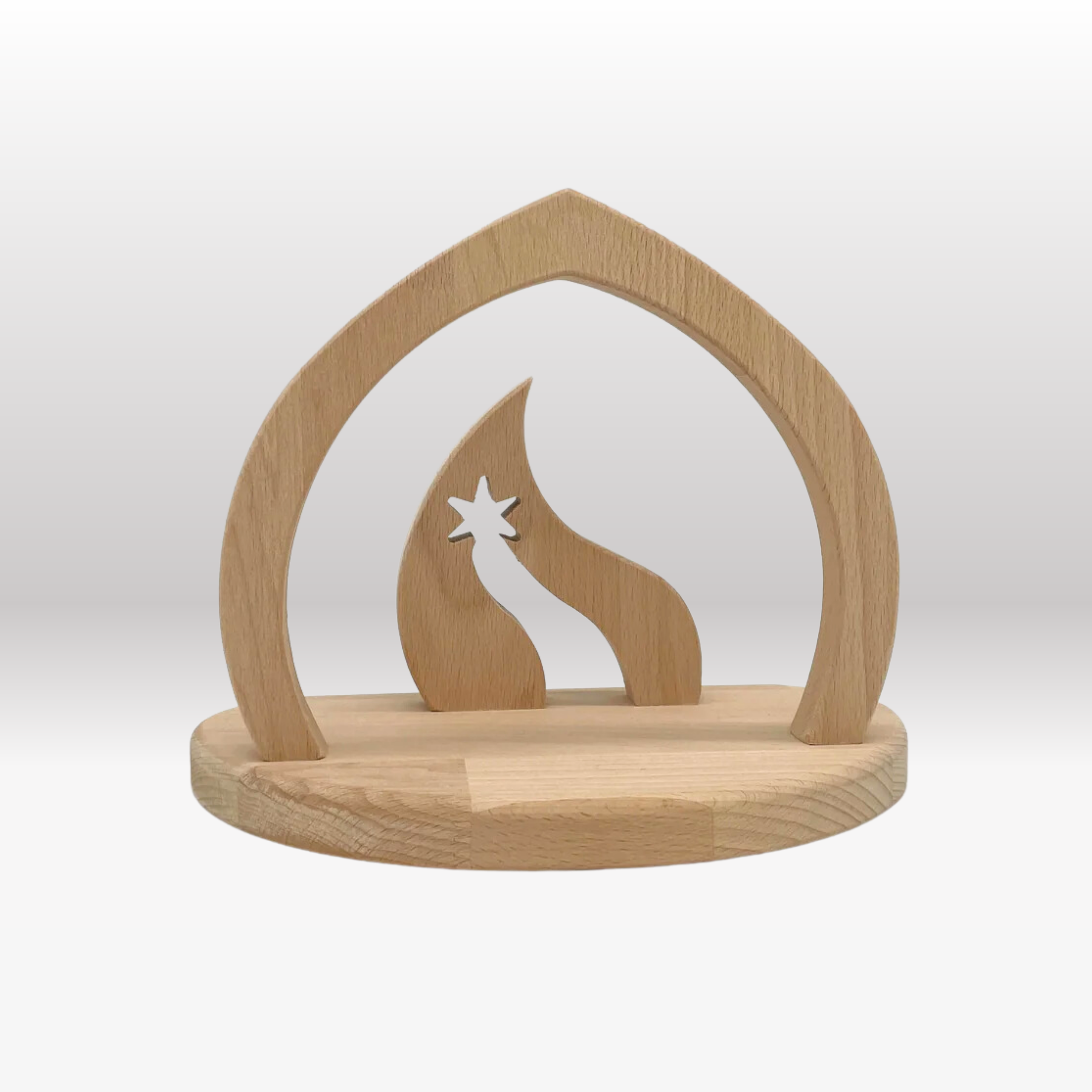 Heilige Familie (3 Figuren) von Akantus bemalt mit Familienkrippe"Bethlehem"