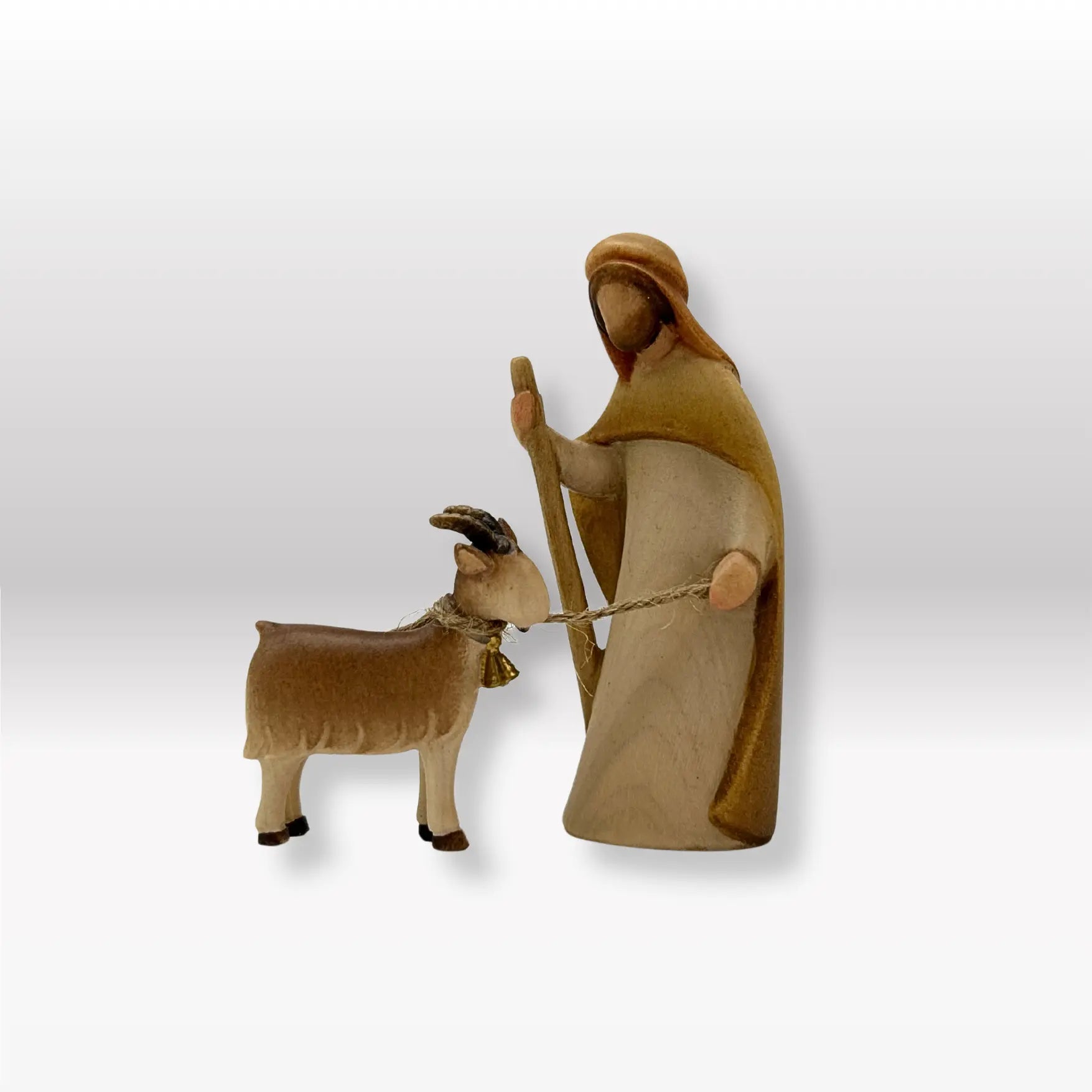 Treiber mit Ziege (2 Figuren) von Leonardo bemalt