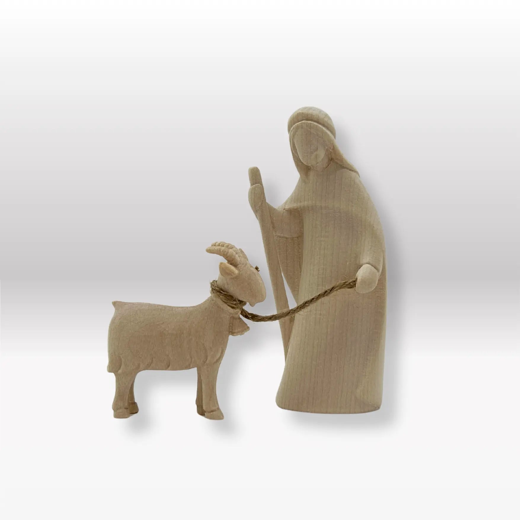 Treiber mit Ziege (2 Figuren) von Leonardo natur
