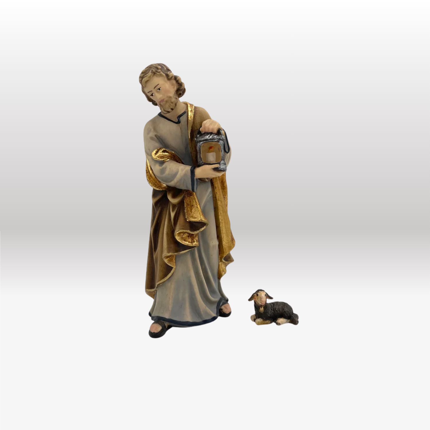 Lamm liegend schwarz  linksschauend von Kostner-4