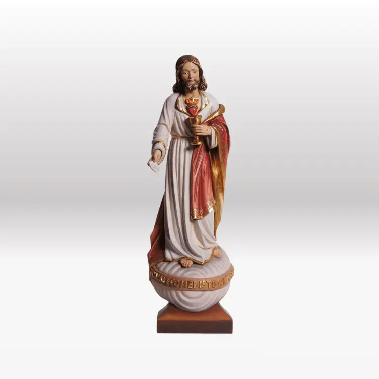 Herz Jesu mit Hostie bemalt