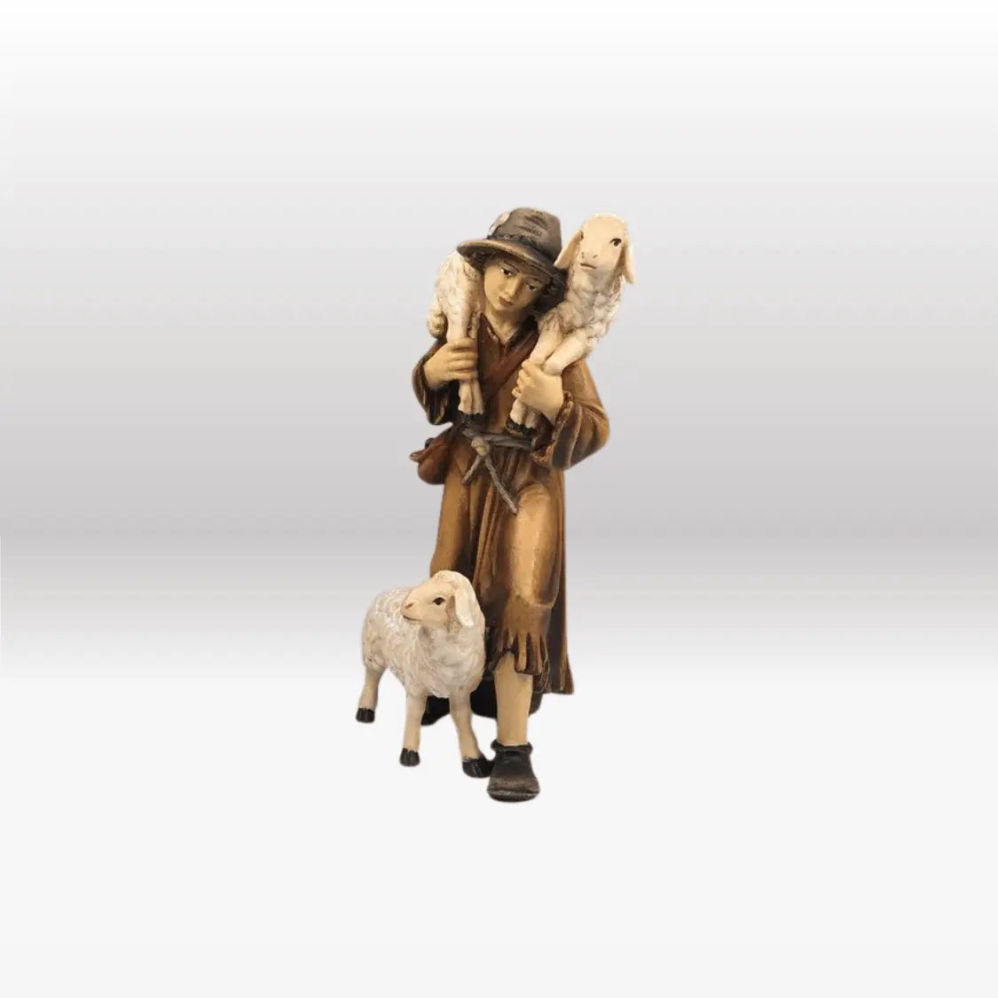 Hirte mit zwei Schafen von Kostner-1