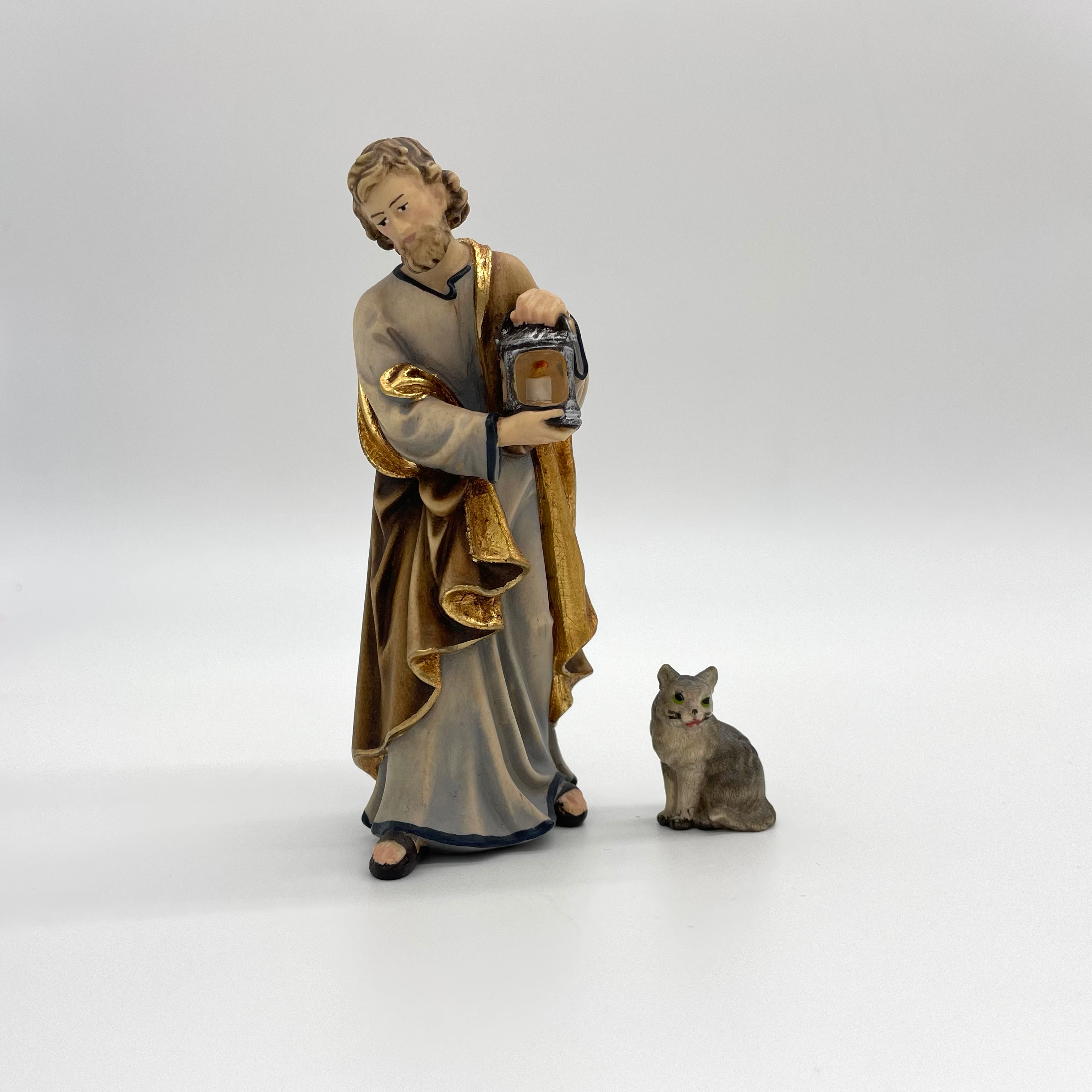 Katze sitzend Krippenfigur von Kostner